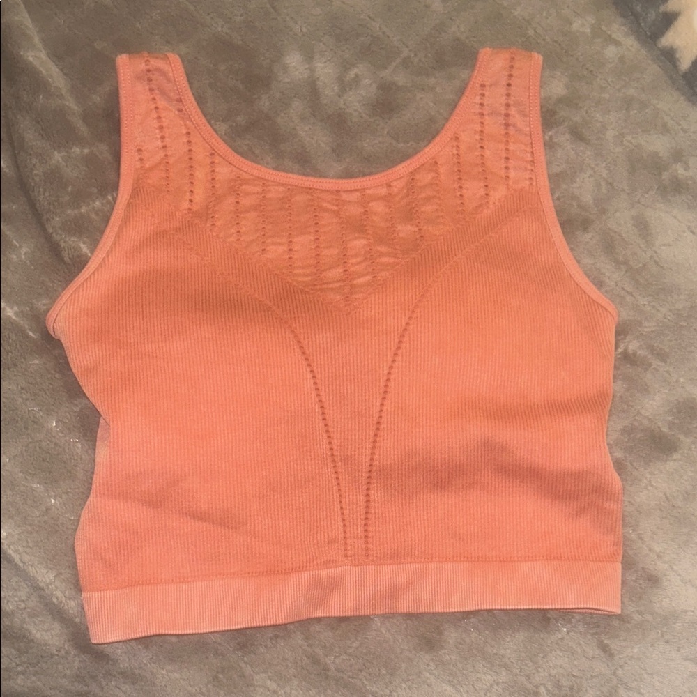 Women's Orange Sleeveless Top